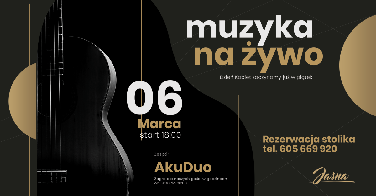 Koncert zespołu AkuDuo w Restauracji Jasna we Wrocławiu