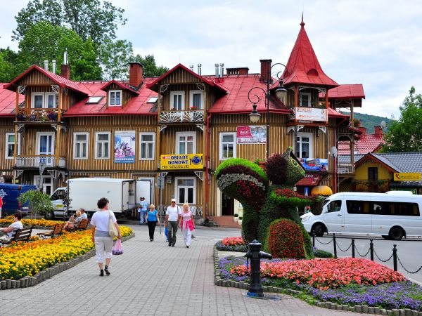 Kamera Szczawnica, widok na Przystań Flisacką Kamera Szczawnica, widok na Przystań Flisacką