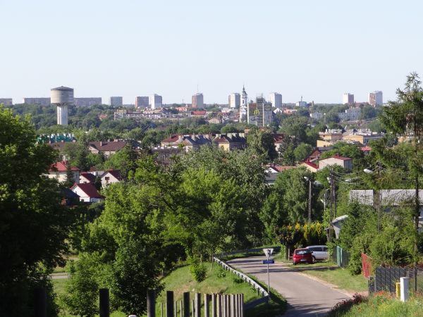 widok na miasto z ulicy Wąwozy