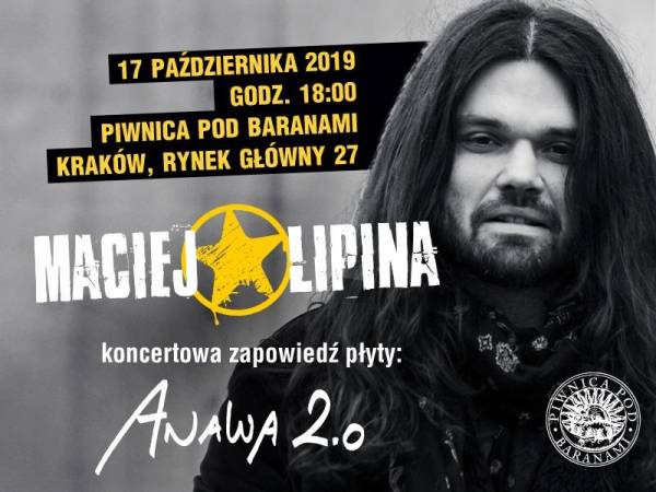 Koncert Macieja Lipiny w Piwnicy pod Baranami w Krakowie