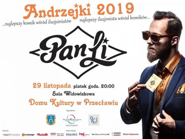 Andrzejki 2019 - Komik Iluzjonista Pan Li w Przecławiu