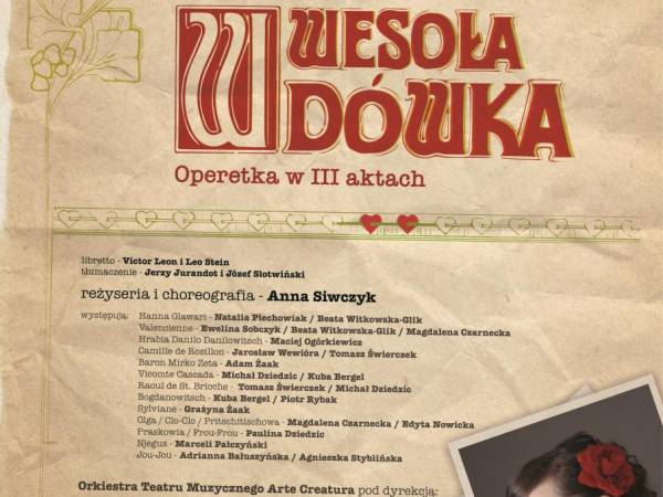 Operetka „Wesoła wdówka” w Miejskim Ośrodku Kultury w Piotrkowie Trybunalskim