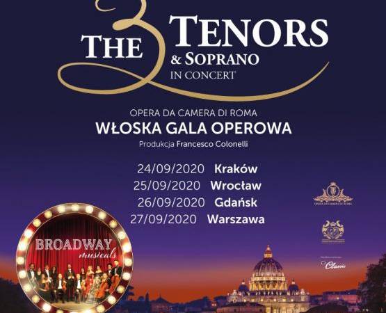 The 3 Tenors & Soprano - Broadway Musicals w Warszawie