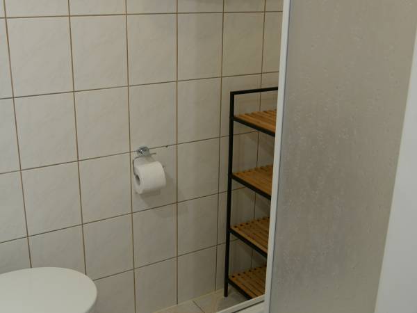 Łazienka z prysznicem w apartamencie standard
