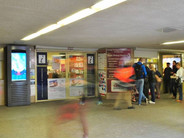 Punkt Informacji Turystycznej w tunelu PKP w Gdańsku Punkt Informacji Turystycznej w tunelu PKP w Gdańsku