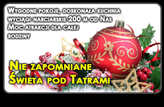 Štedrý deň, Vianoce Willa Pod Tatrami