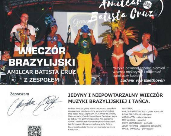 WIECZÓR BRAZYLIJSKI Amilcar Batista Cruz z Zespołem w Gdyni