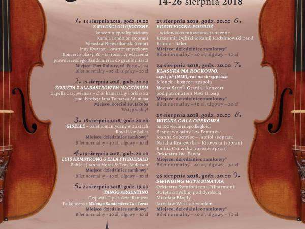 XXVIII Festiwal Muzyka w Sandomierzu: „Tango Argentino”