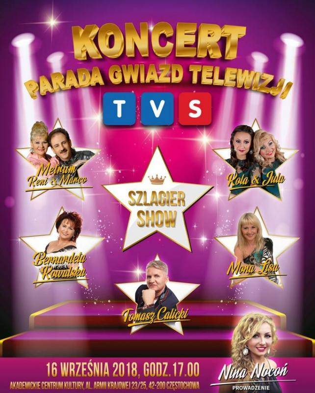 Koncert Parada Gwiazd Telewizji TVS w Częstochowie