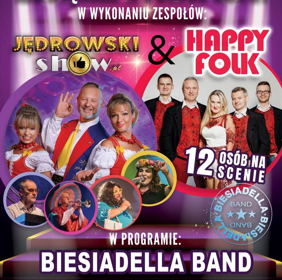 Jędrowski Show & Happy Folk w programie Biesiadella Band - Głogówek