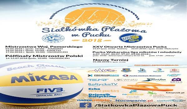Siatkówka Plażowa w Pucku 2018 - Mistrzostwa Woj. Pomorskiego - MŁODZICZKI