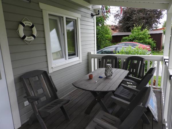 taras w domku skandynawskim