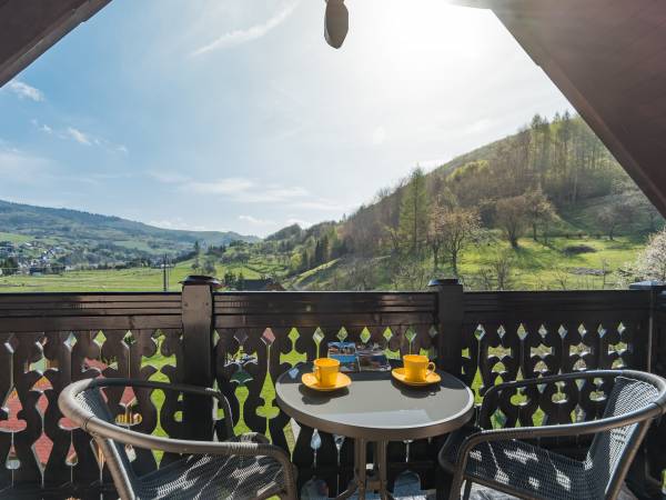 Widok z pokoju na poddaszu