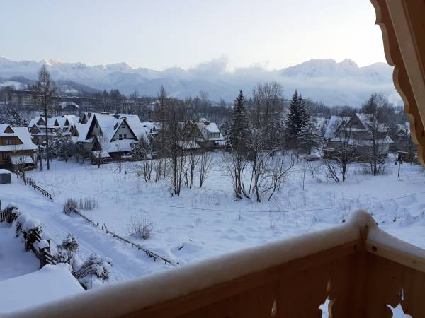 Widok z balkonu pokoju nr 2.