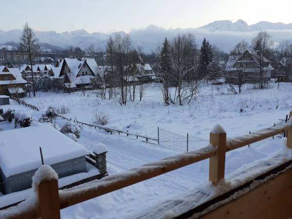 Widok z balkonu na parterze.