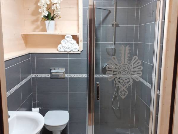 W łazience oprócz standardowego wyposażenia dostępna jest suszarka do włosów i ręczniki.