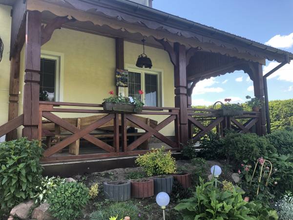 Dom nad jeziorem-taras