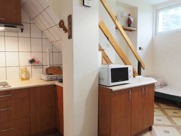 Aneks kuchenny mieszkania dwupoziomowego.