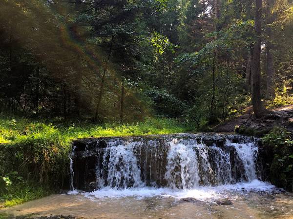 Wodospad, rzeka Jeleń