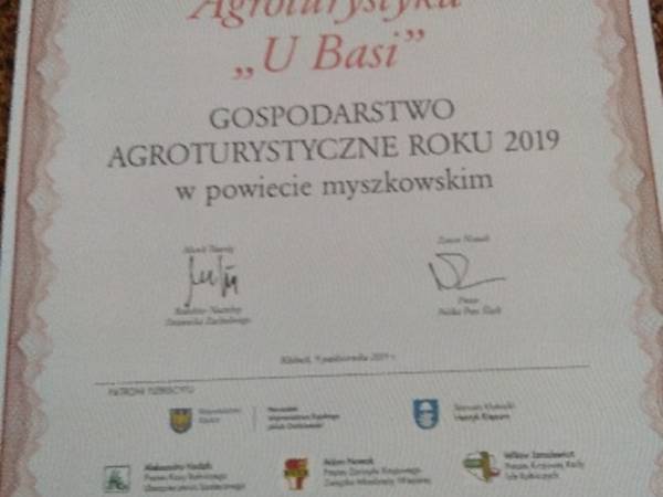 Domek Letniskowy i Pokoje Gościnne u Basi - Mistrz Agro 2019