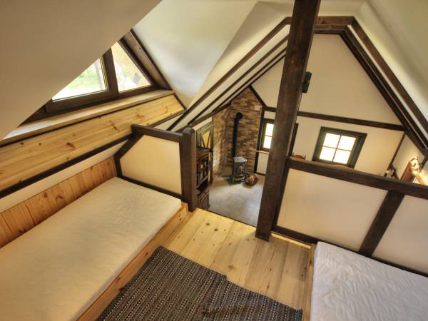 domek 8 osobowy, sypialnia na antresoli