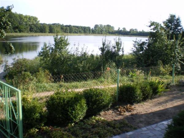 Ogród - widok na jezioro