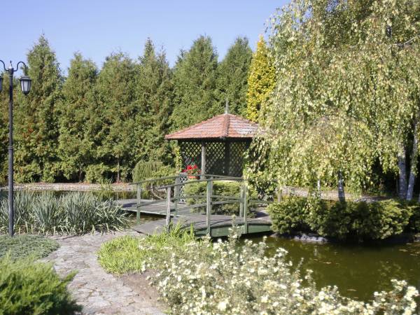 Altanka na oczku wodnym