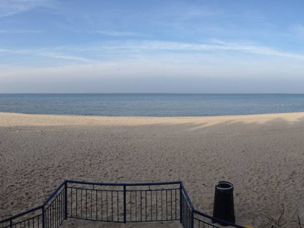 plaża przy naszym zejściu