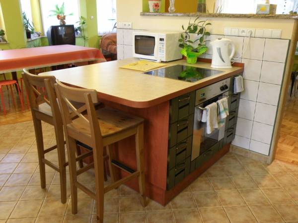 Wyspa w kuchni samoobsługowej