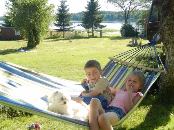 rodzinny wypoczynek nad jeziorem Pile