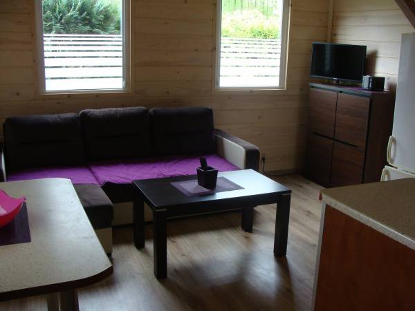 Salon z TV i aneks kuchennym