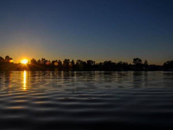 Zachód słońca plaża Giżycko