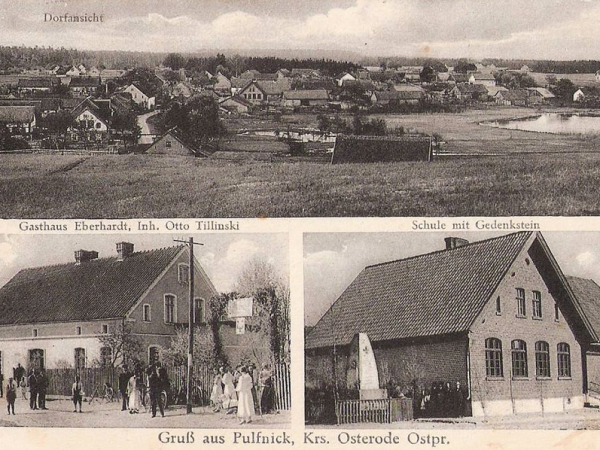 Pocztówka z Pelnika (Pulfnick), lata dwudzieste XX wieku.