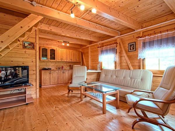 Domki Zefir Rowy, Jaworowa.
Salon.