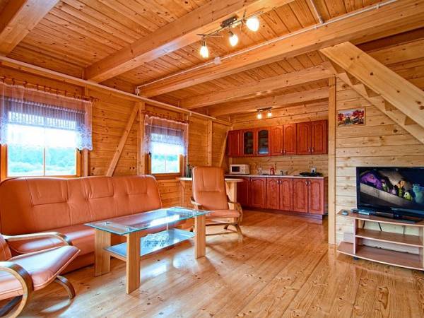 Domki Zefir Rowy, Jaworowa, salon.