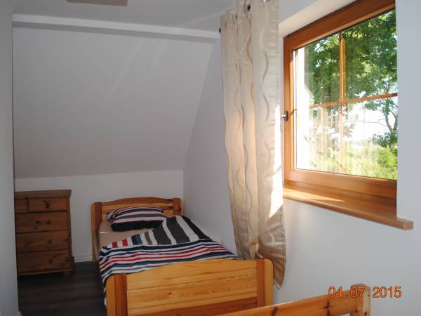 Sypialnia z dwoma łóżkami domek nr 1