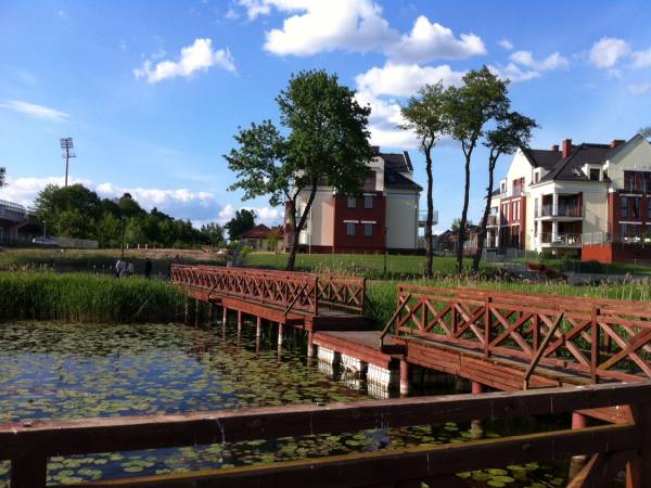 Widok na obiekt z apartamentami