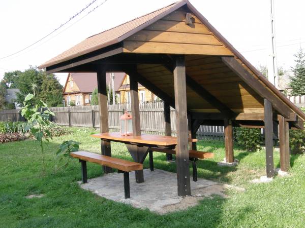 Wiata przed domkiem