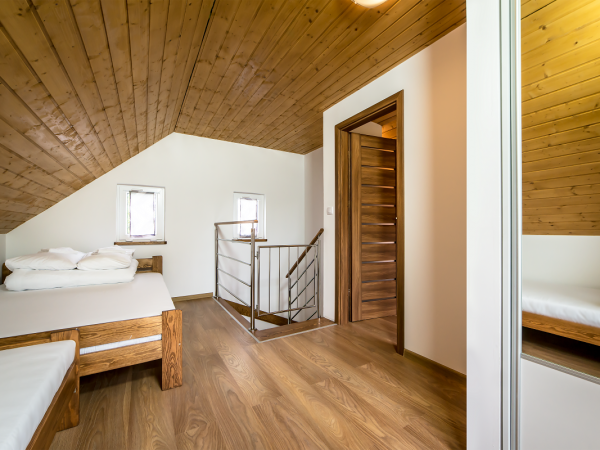 Domek drewniany- sypialnia