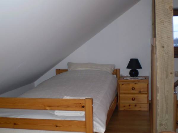 Sypialnia na poddaszu.