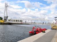 Kładka obrotowa w porcie morskim w Ustce