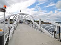 Kładka obrotowa w porcie morskim w Ustce