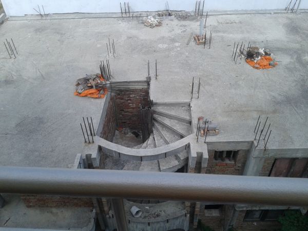 Widok grzyba i z balkonu.