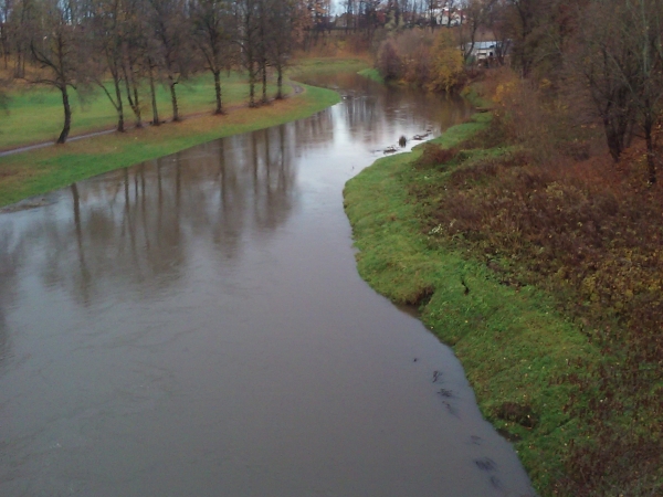 Rzeka Łyna.Okolice parku Elżbiety.