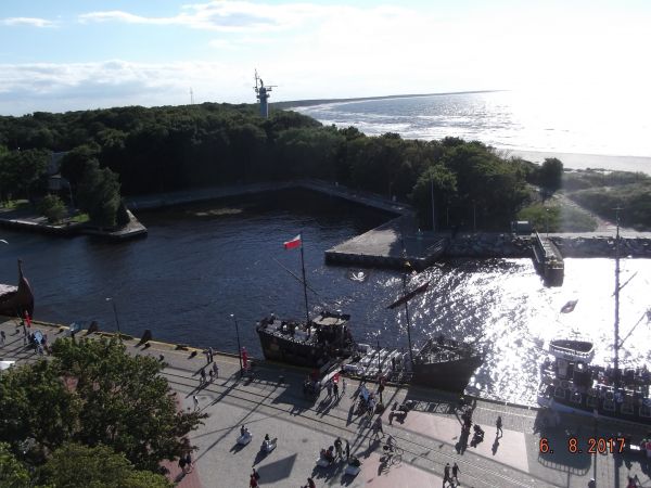 Port pasażerski widok z latarni morskiej