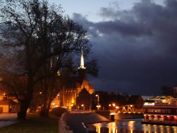 Widok na Ostrów Tumski od ul. Drobnera