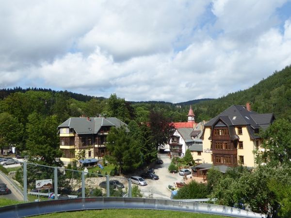 widok z toru saneczkowego