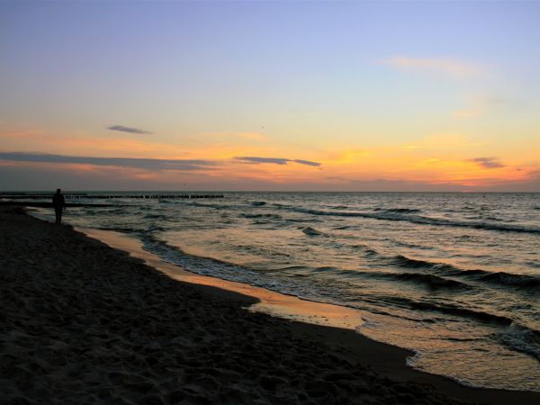 Niechorze. Zachód słońca