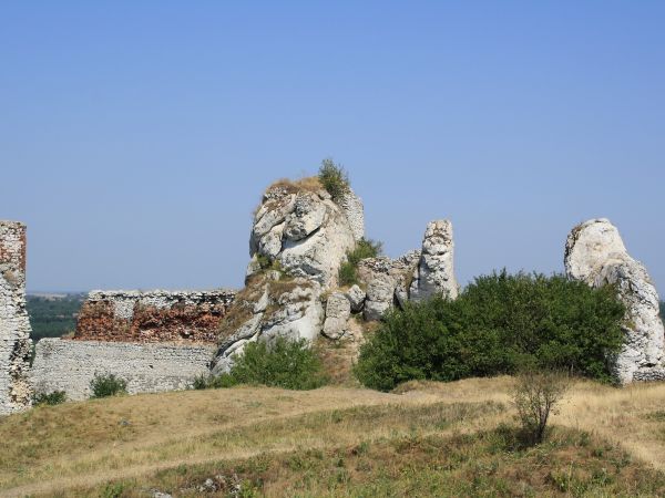 Ruiny zamku i jurajskie ostańce