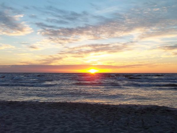 Piękny zachód słońca.